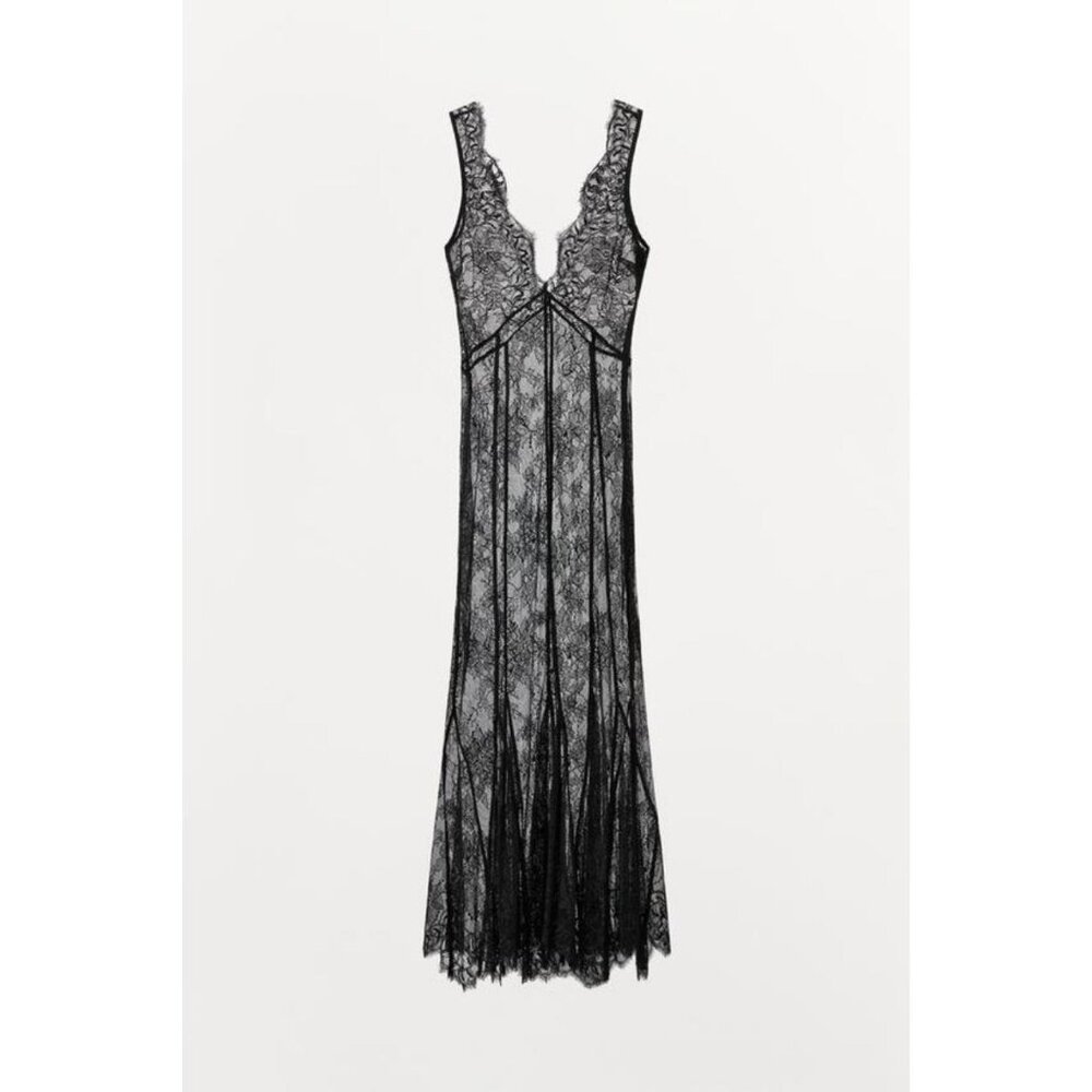 ZARA LONG LACE CAMISOLE DRESS